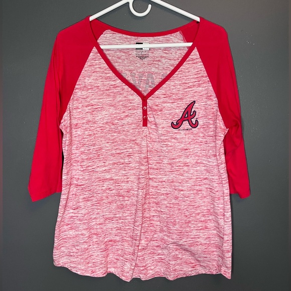 New Era ATL BRAVES Women's Raglan Jersey - Picture 1 of 7